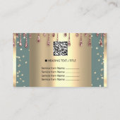 Logohair Makeup Nails Tropfen WELLNESS-CENTER QR C Visitenkarte (Rückseite)