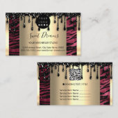 Logohair Makeup Nails Tropfen WELLNESS-CENTER QRCo Visitenkarte (Vorne/Hinten)