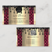 Logohair Makeup Nails Tropfen WELLNESS-CENTER QRCo Visitenkarte (Vorne/Hinten)