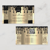 Logohair Makeup Nails Tropfen WELLNESS-CENTER QRCo Visitenkarte (Vorne/Hinten)