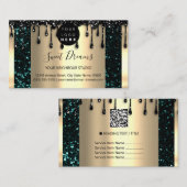 Logohair Makeup Nails Tropfen WELLNESS-CENTER QRCo Visitenkarte (Vorne/Hinten)