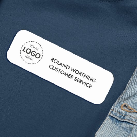 Logohochladen Einfache moderne Mitarbeiter Namensschild