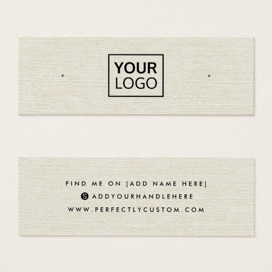 Logokiste für Splint-Leinen aus Sahne (Vorne & Hinten)