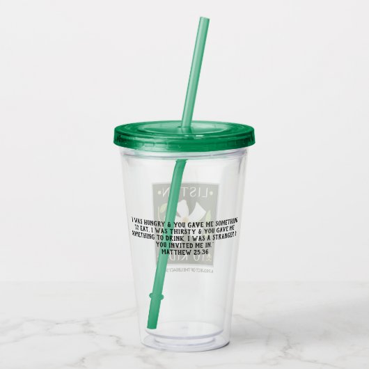 Logokombination Acryltrinkbecher (Rückseite)