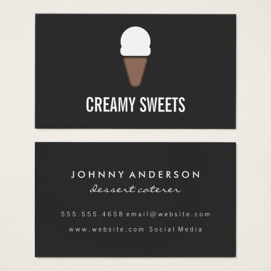 Logokombination aus Eiscreme (Vorne & Hinten)