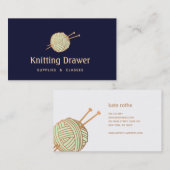 Logokombination aus Knittergarn Visitenkarte (Vorne/Hinten)