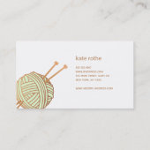 Logokombination aus Knittergarn Visitenkarte (Rückseite)