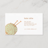 Logokombination aus Knittergarn Visitenkarte (Rückseite)