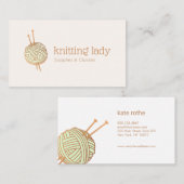 Logokombination aus Knittergarn Visitenkarte (Vorne/Hinten)