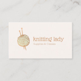 Logokombination aus Knittergarn Visitenkarte