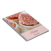 Logokombination für Bäckereien Rosa Foto Notizblock (Rechte Seite)