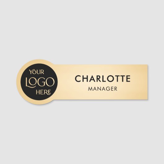 Logokombination für Berufliche Mitarbeiter Namensschild (Vorderseite)