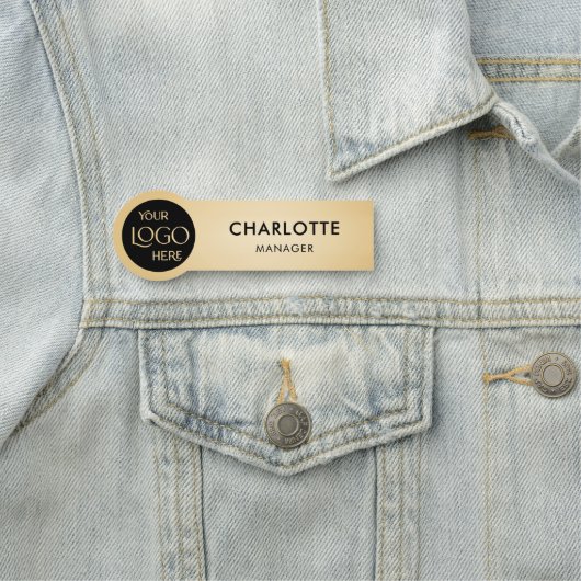 Logokombination für Berufliche Mitarbeiter Namensschild (Beispiel)