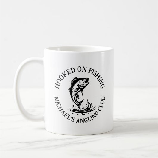 Logokombination für den Fischfang, Personalisierte Kaffeetasse (Links)