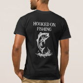 Logokombination für den Fischfang, Personalisierte T-Shirt (Rückseite)