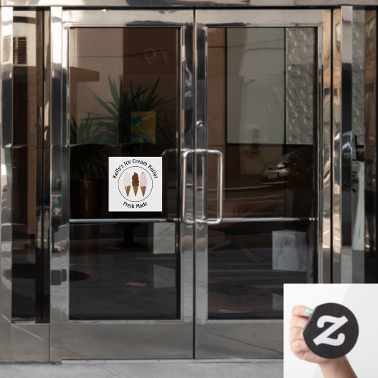 Logokombination für Eiscreme Fensteraufkleber (Büro Tür)