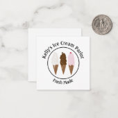 Logokombination für Eiscreme Mitteilungskarte (Vorderseite/Rückseite Beispiel)