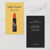 Logokombination für gelbe Makeup-Künstler Visitenkarte (Vorne/Hinten)