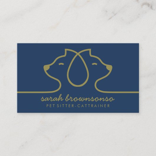 Logokombination für Tierärzte Visitenkarte (Vorderseite)