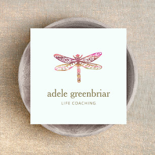 Logokombination für Wasserfarben Holistic Healer W Quadratische Visitenkarte