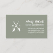 Logokombination Garten Landschaftsaufenthalt Grün  Visitenkarte (Vorderseite)