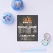 Logokombination Holz, Holz/Holz/Holzgartenwerbung Flyer (Einzeln)