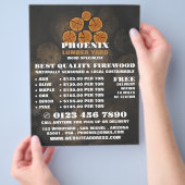 Logokombination Holz, Holz/Holz/Holzgartenwerbung Flyer (Hand)