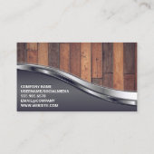 Logokombination | Holz Metallic | QR-Code Visitenkarte (Rückseite)