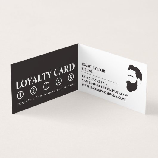 Logokombination, Männerbrille, Loyalitätskarte, Visitenkarten (Innenseite)