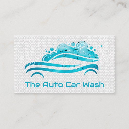 Logokombinationen für Autos | Reinigung | QR Visitenkarte (Vorderseite)