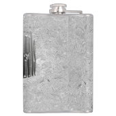 Logokombinationen mit Bowlen aus Silberblättern, Flachmann (Rückseite)