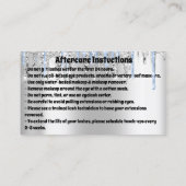 Logokombinationen nach der Pflegeinstruktion Blau Visitenkarte (Rückseite)