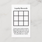 Logoloyalität vergütet Karte (Rückseite)