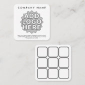 Logoloyalität vergütet Quadrat Treuekarte (Vorne/Hinten)