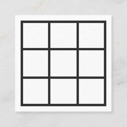 Logoloyalität vergütet Quadrat Treuekarte (Rückseite)