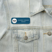 Logomitarbeiter Aquamarin Grünes Unternehmen Namensschild (Beispiel)