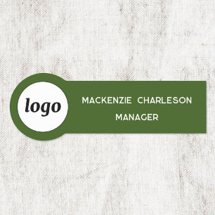 Logomitarbeiter Forest Green Business Namensschild