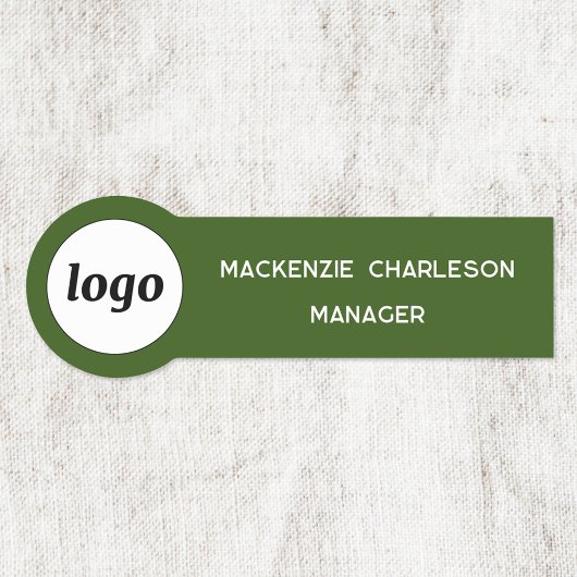 Logomitarbeiter Forest Green Business Namensschild