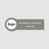 Logomitarbeiter: Grünes Unternehmen Namensschild (Vorderseite)