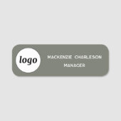 Logomitarbeiter: Grünes Unternehmen Namensschild (Vorderseite)