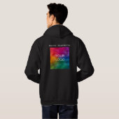 Logomitarbeiter von Back Design Company Hoodie (Schwarz voll)