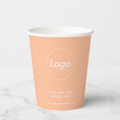 Logomitnahme Kaffee Business Peach Pappbecher (Rückseite)
