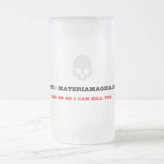 Logon-telnet - Glasbier-Tasse Mattglas Bierglas (Mittel)