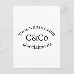 Logoname Buchstabe Unternehmen Social Media Websit Postkarte