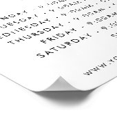 Logoöffnungszeiten für das Logo der Goldfirma Poster (Ecke)