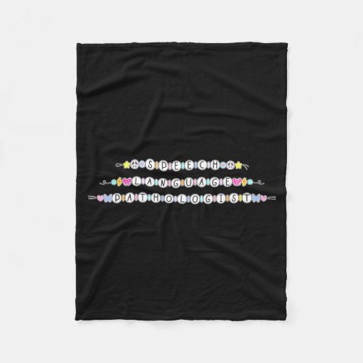 Logopäde Freundschaft Armband sl Fleecedecke (Vorderseite)