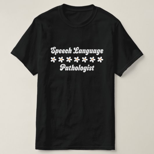 Logopäde Retro Gänseblümchen T-Shirt (Design vorne)