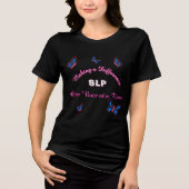 Logopäde Schmetterlingsdesign Tri-Blend Shirt (Vorderseite)