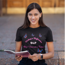 Logopäde Schmetterlingsdesign Tri-Blend Shirt