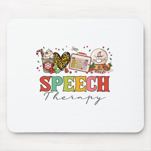 Logopäde Slp Weihnachten Dankfest Mousepad (Vorne)